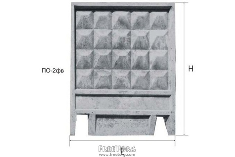 Плита забора железобетонная ПО2. Доставка по России