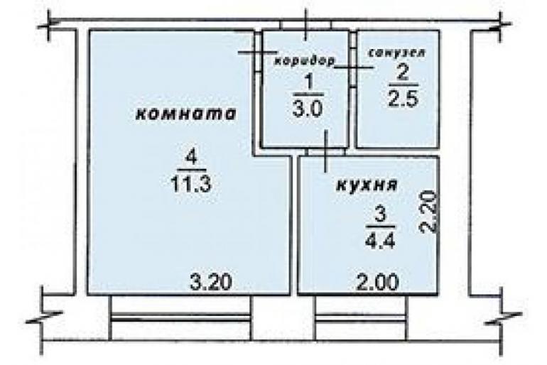 Продам 1-комнатную квартиру 22 кв.м